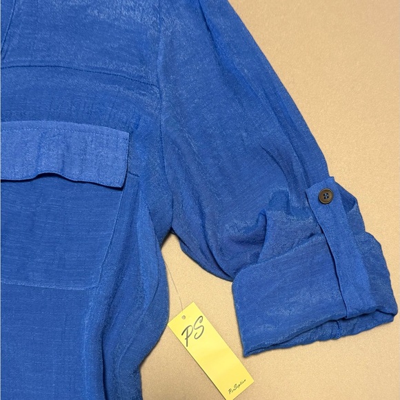 NWT PerSeption Concept Blue Button Down Shirt - Picture 11 of 11